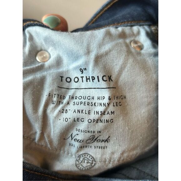 EUC J.Crew Toothpick high rise jeans size 27 - Picture 8 of 9